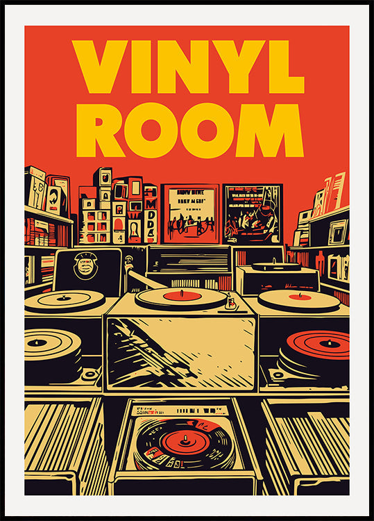 Vinyl kamer kunst print poster