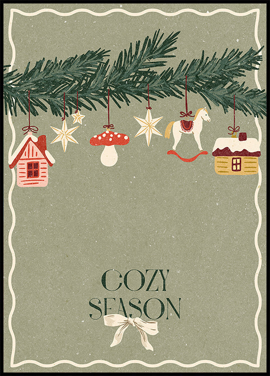 Speelgoed op de kerstboom-poster