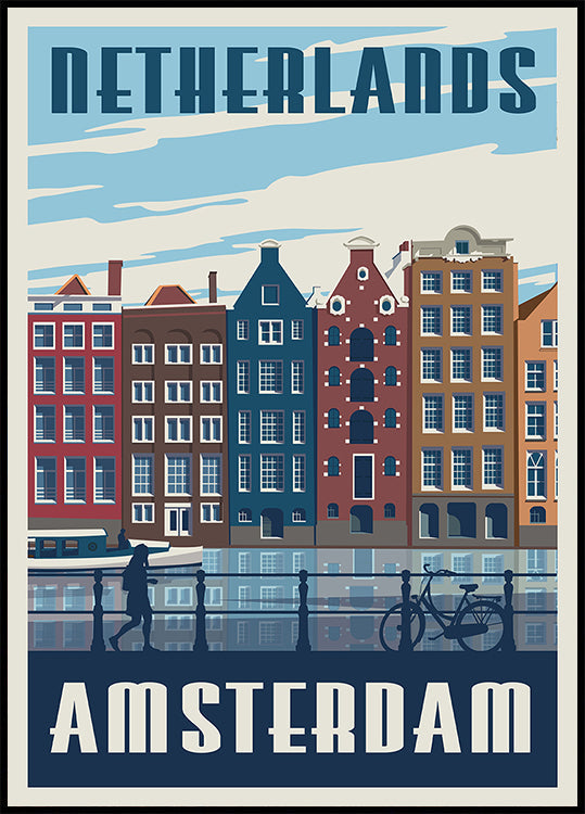 Amsterdam reisprint poster