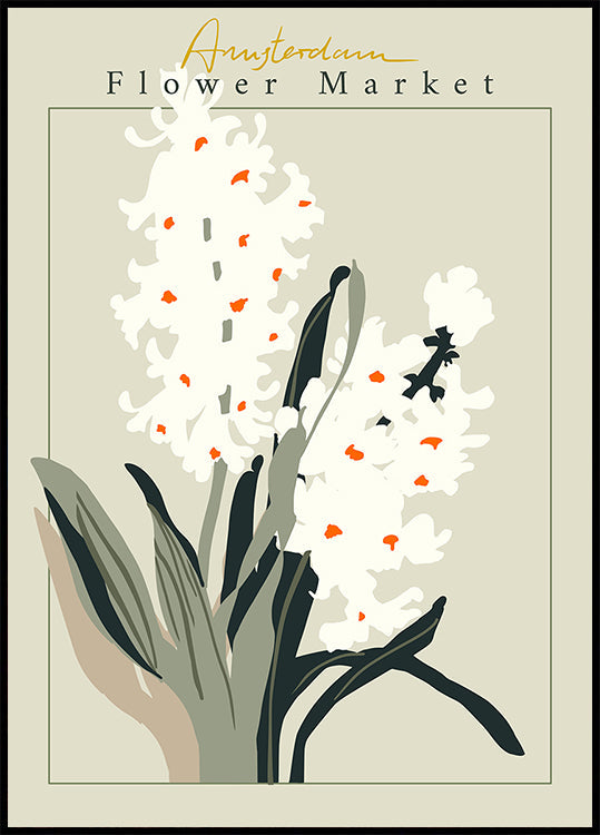 Bloemenmarkt Amsterdam Hyacint Poster