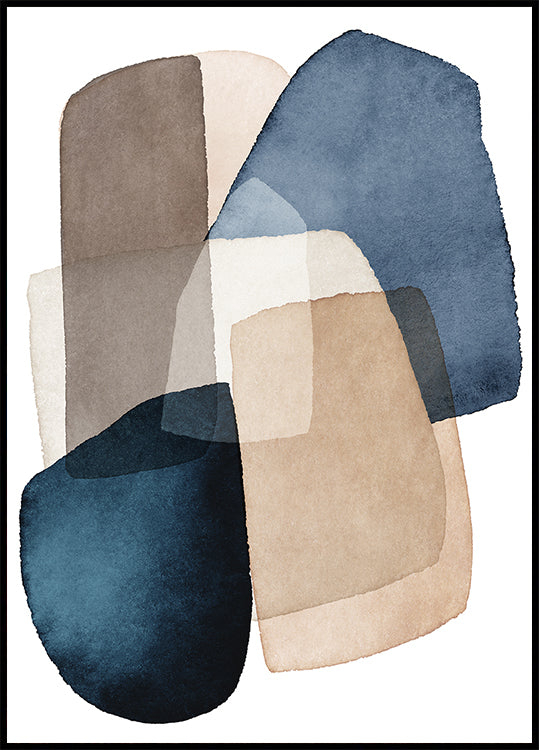 Blauwbruine blokkenposter