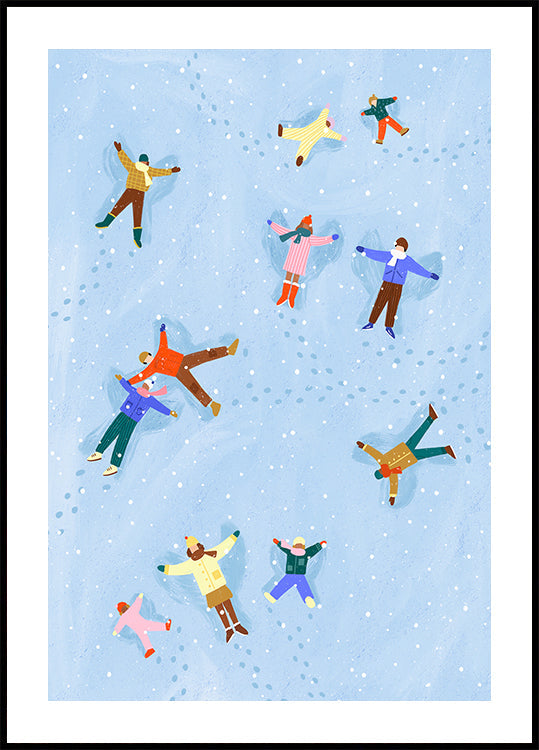 Besneeuwde engelen verrukking poster
