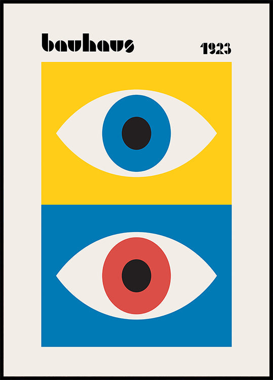 Bauhaus ogen abstracte poster