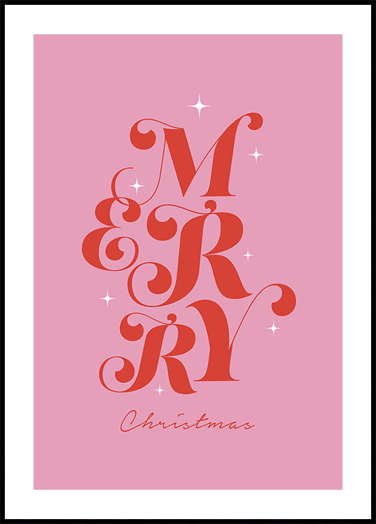 Vrolijke kerstposter