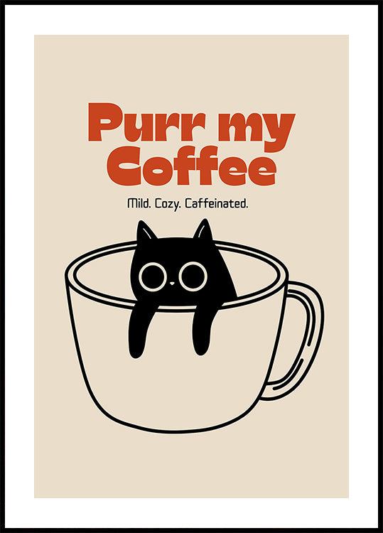 Spinnen mijn koffieposter