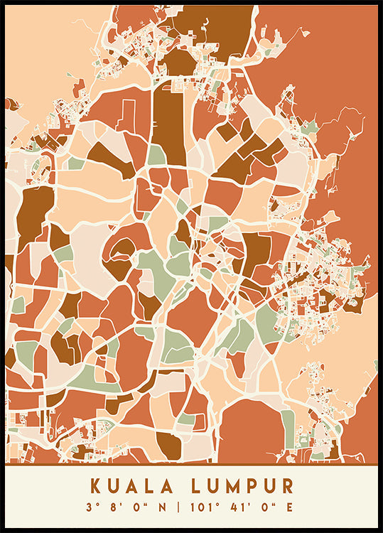 Zwarte kaarten aardetinten 37 poster