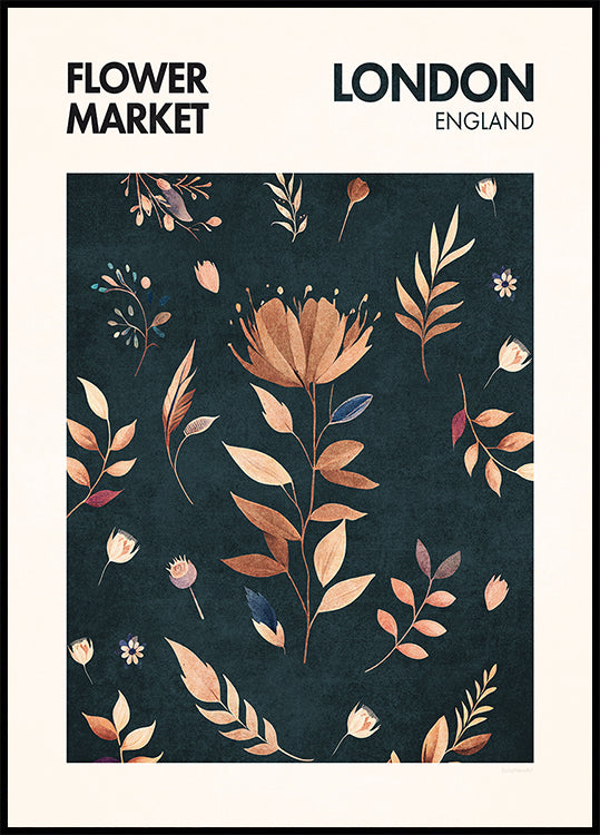 Bloemblaadjes in Londen Poster