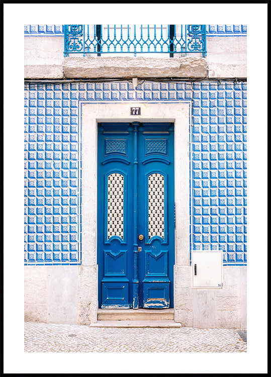 Blauwe Lissabon-poster