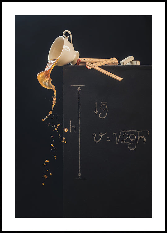 Een studie met vrije val-poster