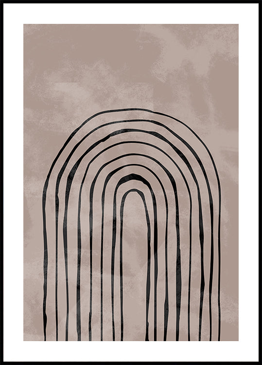 Boog eenrichtings zwarte nr. 4 poster