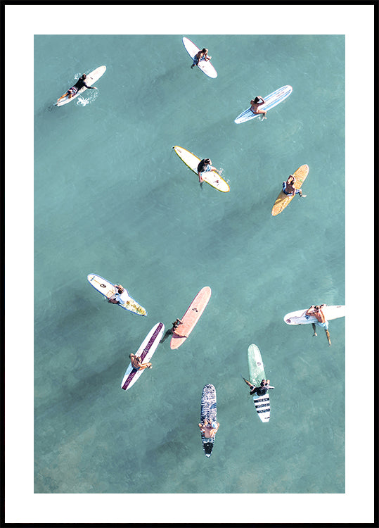 Surfers op zee nr.3 poster