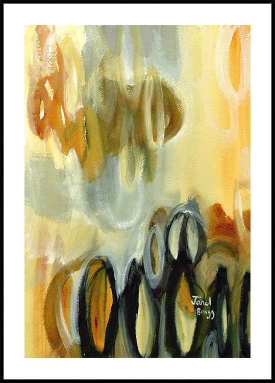 Abstract met ovalen en goud (NIEUW)