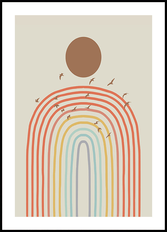 Gestileerde regenboog met gelaagde pastelkleuren (NIEUW)