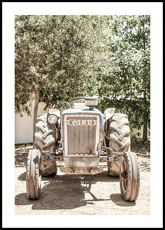 Robuuste tractorscèneposter