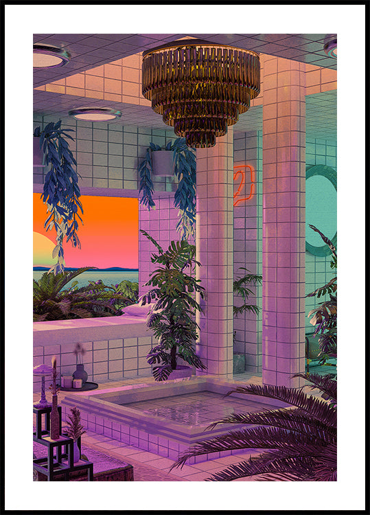Vaporwave-zwembad