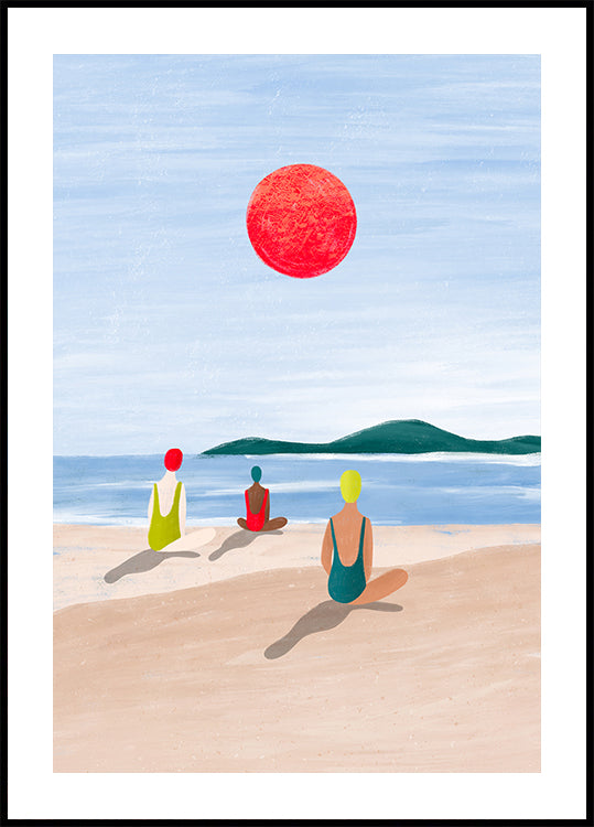 Meisjes op het strand