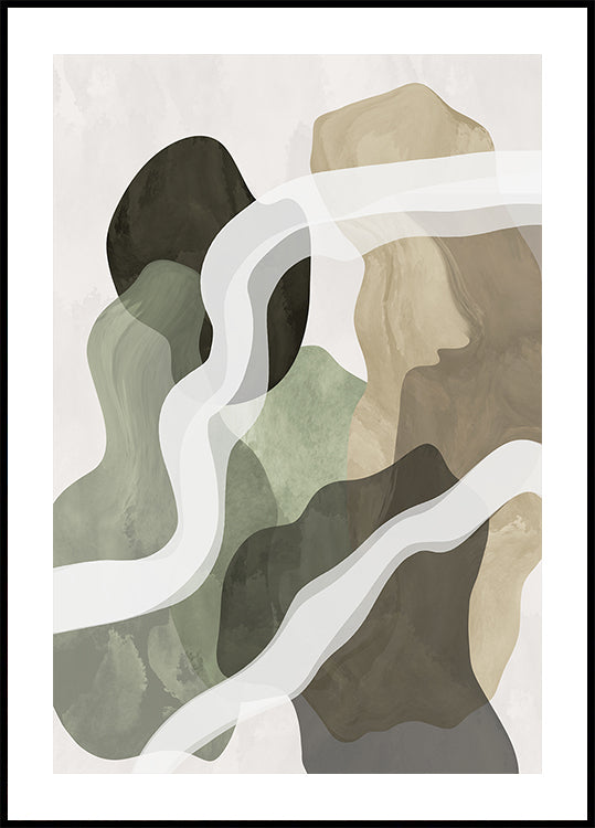 Abstracte groene formulieren poster