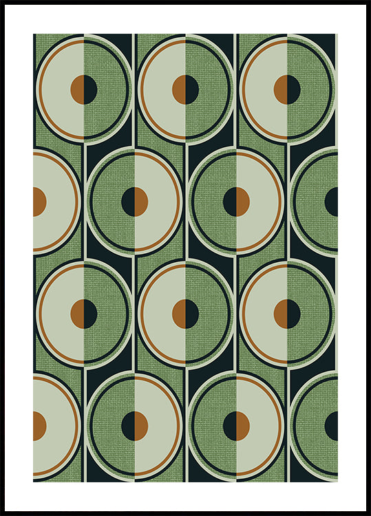 Retro cirkels groen