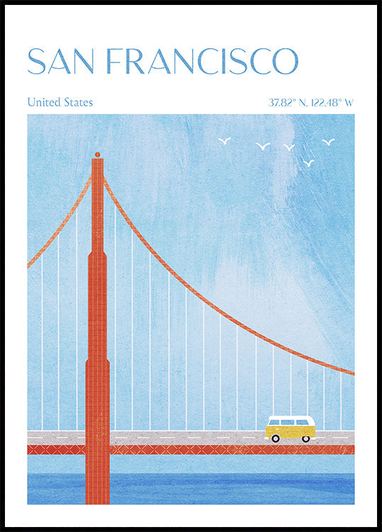 San Francisco, Golden Gate Bridge-poster