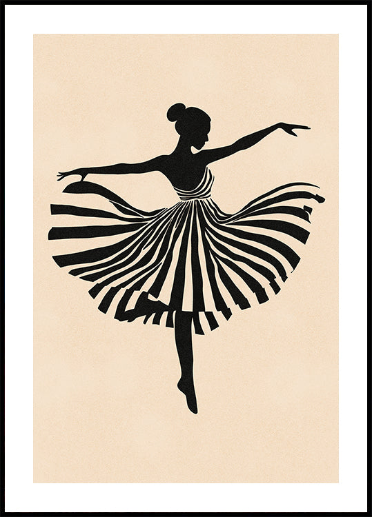 Dansende silhouetaffiche