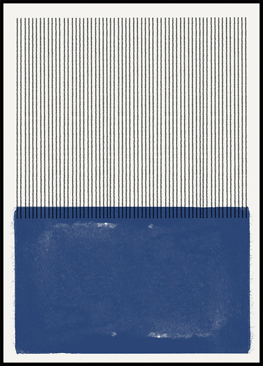 Blauwe lijn harmonie poster