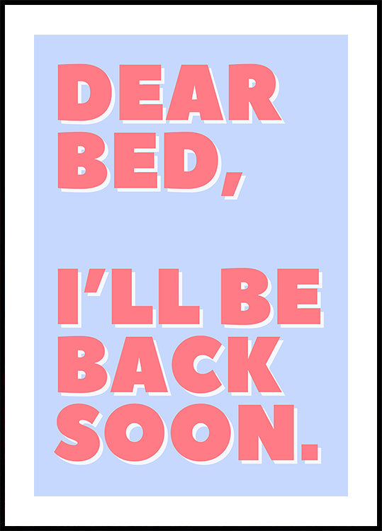 Brief aan mijn bedposter