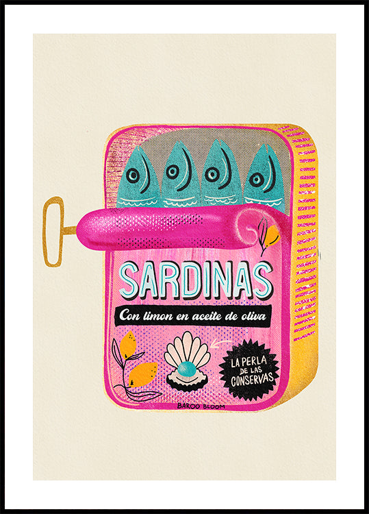 Sardines blikje Poster