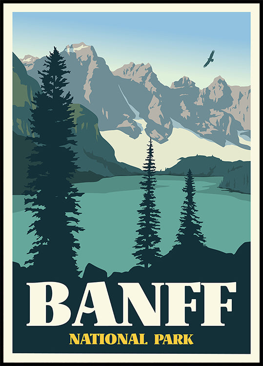 Banff Nationaal Park reizen print poster