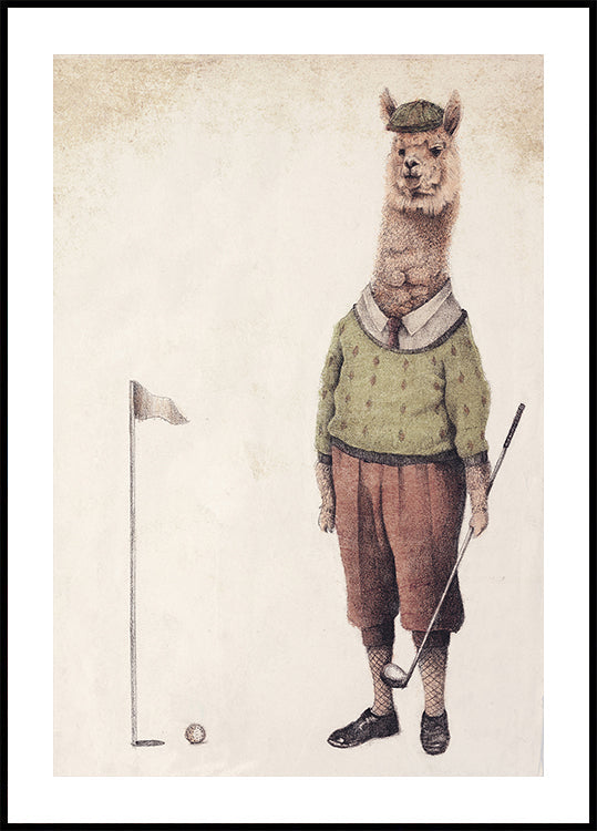 Alpaca Golfclub-poster