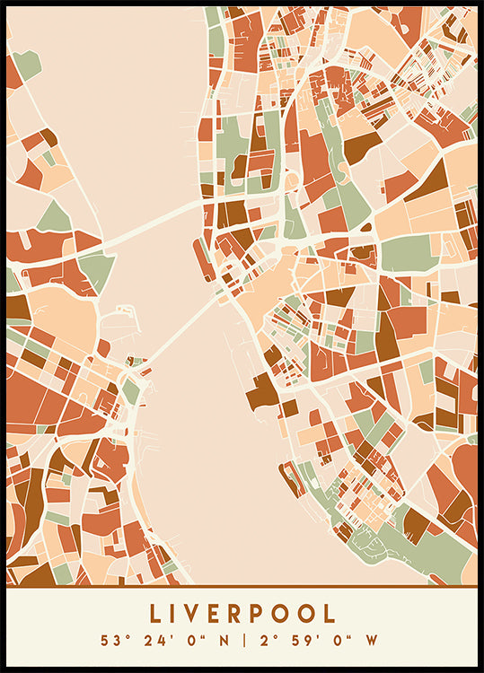 Zwarte kaarten aardetinten 40 poster