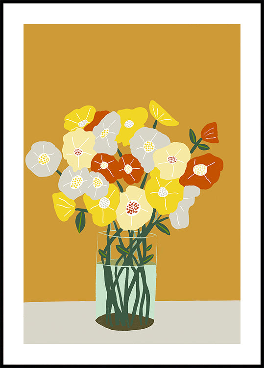 Vaas met bloemen-poster