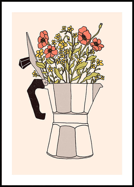 Moka bloemen poster