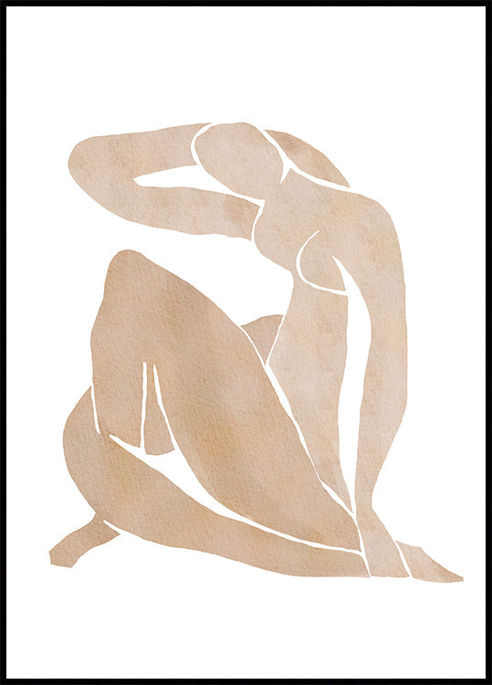 Vrouwen vormen abstracte kunstposter