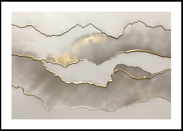 Metallic landschap nr. 3 Poster