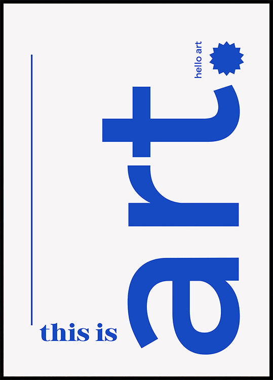 Hallo vetgedrukte typografieposter