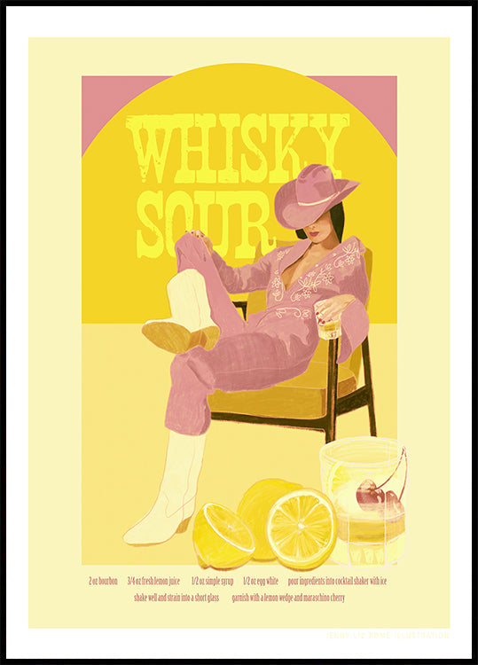 Jlr Whiskysour roze kopie poster