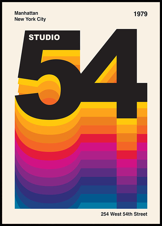 Studio 54 Retro-ontwerpposter