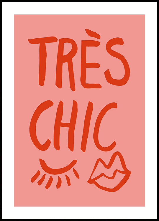 Très chique roze poster