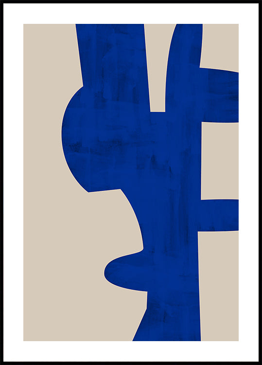 Schaduwen van blauwe poster