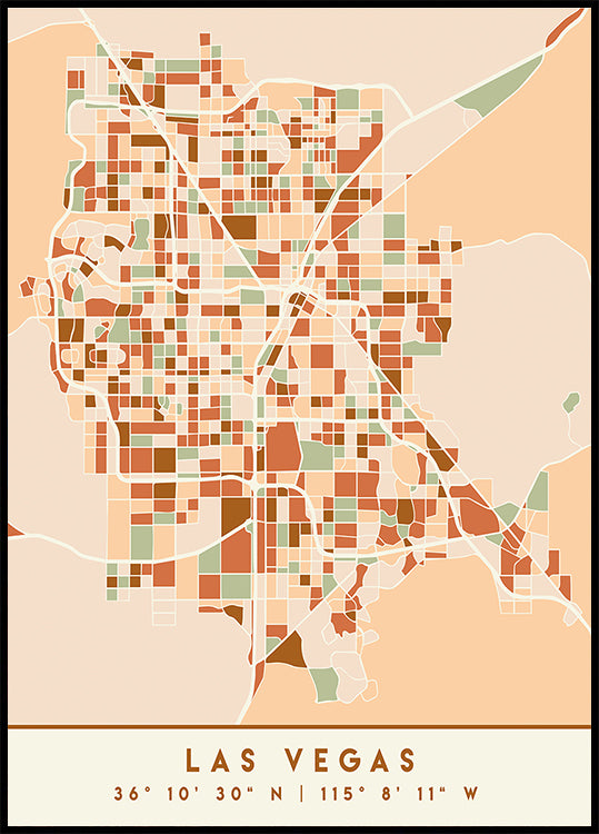 Zwarte kaarten aardetinten 38 poster