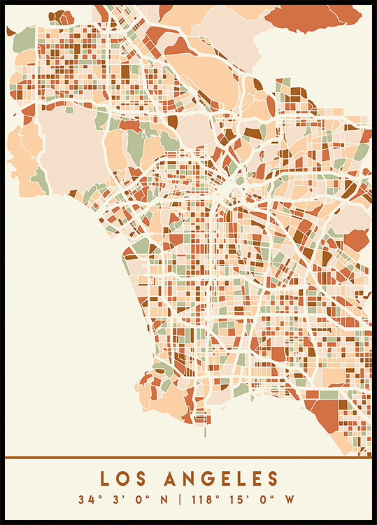 Zwarte kaarten aardetinten 42 poster