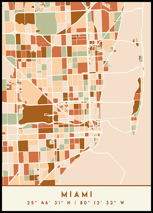 Zwarte kaarten aardetinten 53 poster