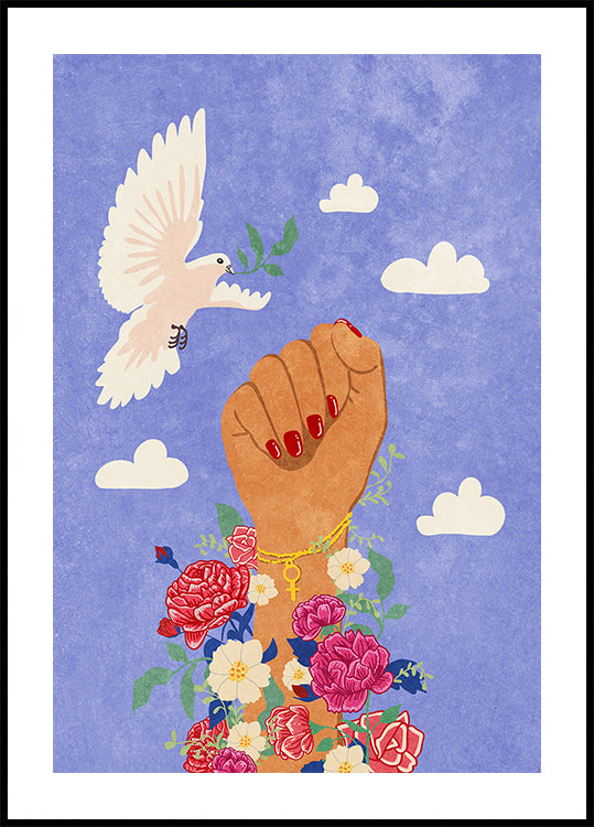 Feministische vuistposter