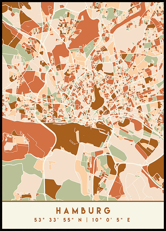 Zwarte kaarten aardetinten 31 poster