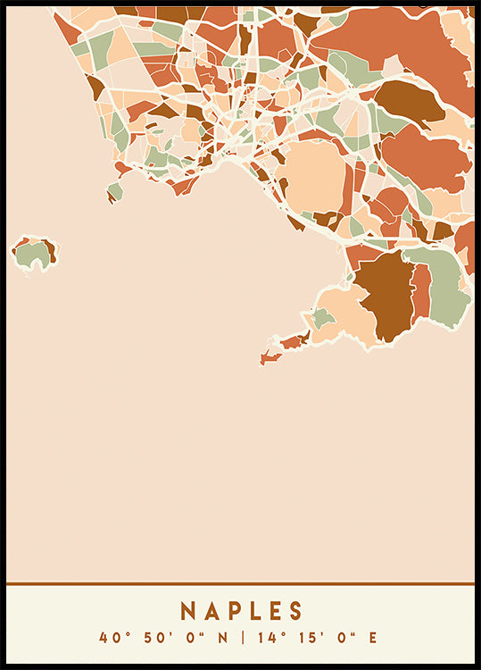 Zwarte kaarten aardetinten 58 poster