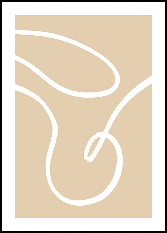 Beige lijnen 02 poster