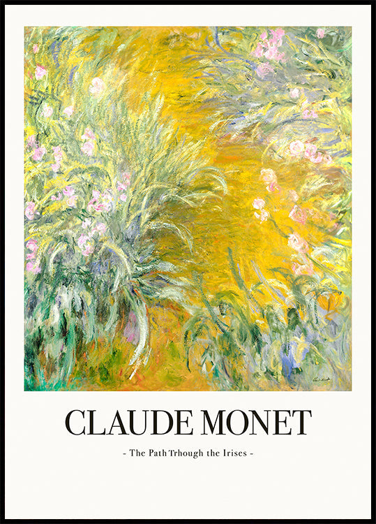Het pad door de irissen-poster