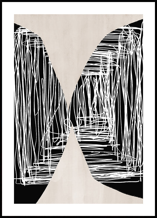 Monochroom doolhof