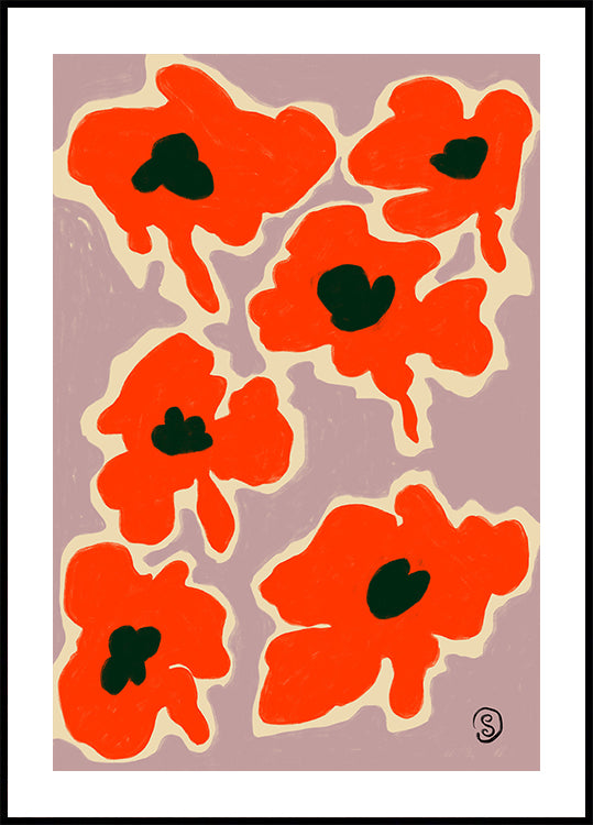 Levendige papaverbloemen