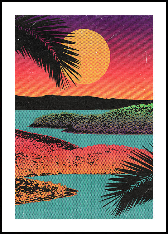 Retro zonsondergang